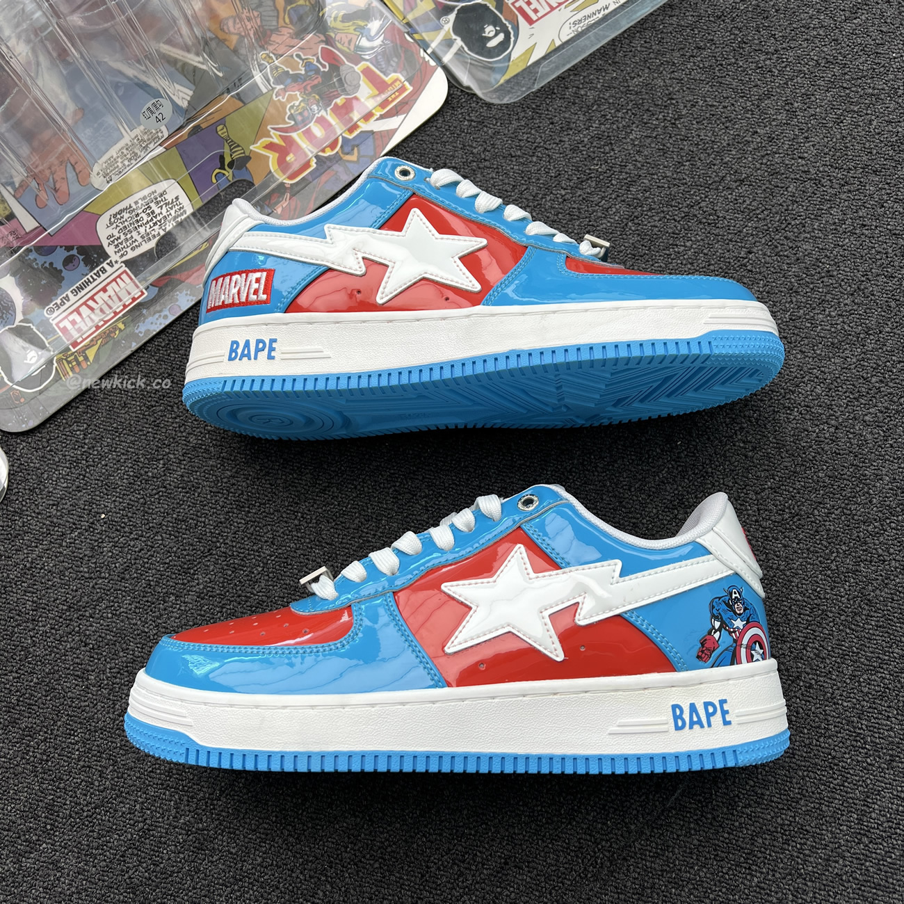 A Bathing Ape Bape Sta Marvel Comics Rocket Raccoon Thor Hulk Captain America Black Widow Iron Man  2022 (5) - newkick.vip